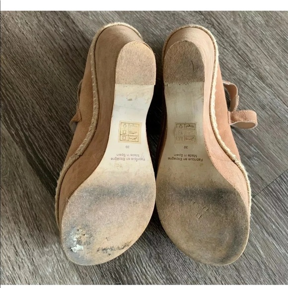 Free People Terrace Suede Wedges Blush 39 - Picture 4 of 6